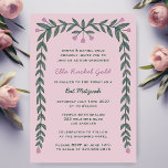 Bloemen Lijst Modern Custom Bar Bat Mitzvah Meisje Kaart<br><div class="desc">Perfecte kaart om een bat mitswa, bar mitswa of andere Joodse viering aan te kondigen! Hand getekende kunst voor u op de voorzijde. VOLLEDIG ! Klik hierboven op "Personaliseren" om de tekst te bewerken. Klik op "bewerken met het ontwerpgereedschap" om de lettertypen, kleuren en plaatsingen aan te passen en om...</div>