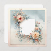  Bloemen Lijst Romantische Achtergrond Kaart (Voorkant / Achterkant)