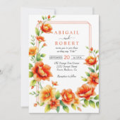 Bloemen lijst sinaasappels bloemen, driedubbele gr kaart (Voorkant)