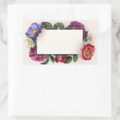 Bloemen Lijst   stijl Rechthoekige Sticker (Tas)