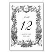  Bloemen Lijst Vines Toile Crest Wedding Kaart (Voorkant)