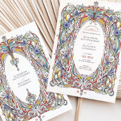  Bloemen Lijst Vintage bruiloft uitnodiging