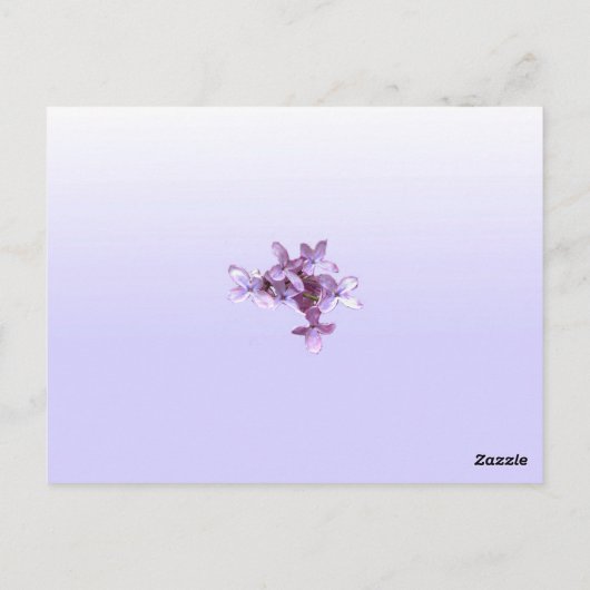 Bloemen Lila Bloemen Trouwtafel Nummer Briefkaart (Achterkant)