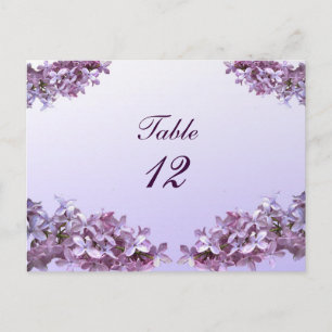 Bloemen Lila Bloemen Trouwtafel Nummer Briefkaart
