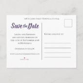 Bloemen Lila & Lavendel Custom Foto Opslaan van de Aankondigingskaart (Achterkant)