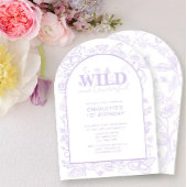 Bloemen Lila Wild & Onederful 1e Verjaardag Kaart