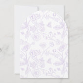 Bloemen Lila Wild & Onederful 1e Verjaardag Kaart (Achterkant)