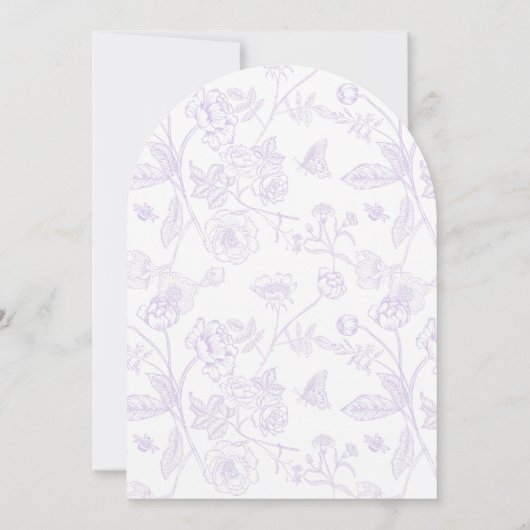 Bloemen Lila Wild & Onederful 1e Verjaardag Kaart (Achterkant)