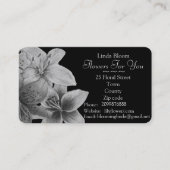 bloemen Lilies floristen voor zwart-wit kunstontwe Visitekaartje (Voorkant)