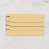 bloemen Lilies originele sepia kunstontwerpers Visitekaartje (Achterkant)