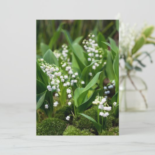 Bloemen | Lily van de Valley Zweden Bedankkaart (Staand voorkant)