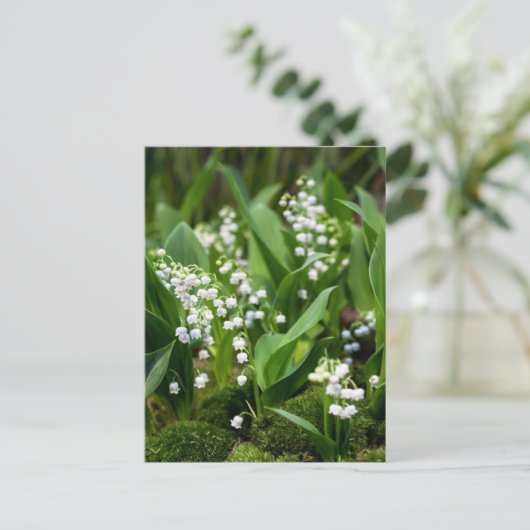 Bloemen | Lily van de Valley Zweden Briefkaart (Staand voorkant)
