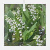 Bloemen | Lily van de Valley Zweden Glas Ornament (Voorkant)