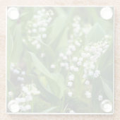 Bloemen | Lily van de Valley Zweden Glazen Onderzetter (Achterkant)