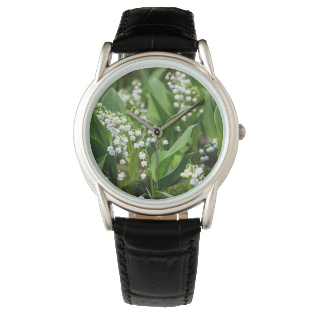 Bloemen | Lily van de Valley Zweden Horloge (Voorkant)