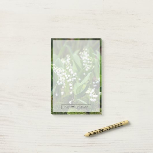 Bloemen | Lily van de Valley Zweden Post-it® Notes (Op bureau)