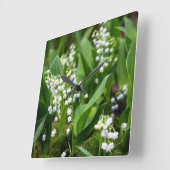 Bloemen | Lily van de Valley Zweden Vierkante Klok (Hoek)