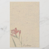  bloemen Linen Stationery Briefpapier (Voorkant)