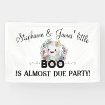 Bloemen Little Boo Halloween Baby shower Banner