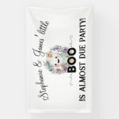 Bloemen Little Boo Halloween Baby shower Banner (Verticaal)