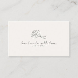 Bloemen logo, handgemaakt met love milk wit visitekaartje
