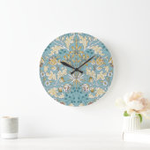bloemen, loof naadloos lichtblauw patte grote klok (Huis)