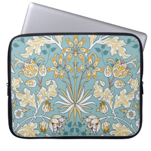 bloemen, loof naadloos lichtblauw patte laptop sleeve