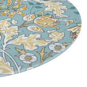  bloemen, loof naadloos lichtblauw patte snijplank (Hoek)