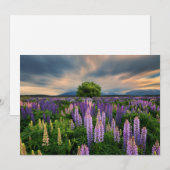 Bloemen | Lupine Field in Nieuw-Zeeland Bedankkaart (Voorkant / Achterkant)