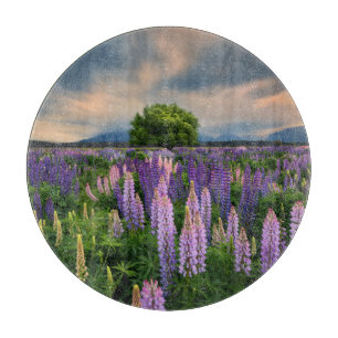 Bloemen   Lupine Field in Nieuw-Zeeland Snijplank