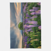 Bloemen | Lupine Field in Nieuw-Zeeland Theedoek (Verticaal)