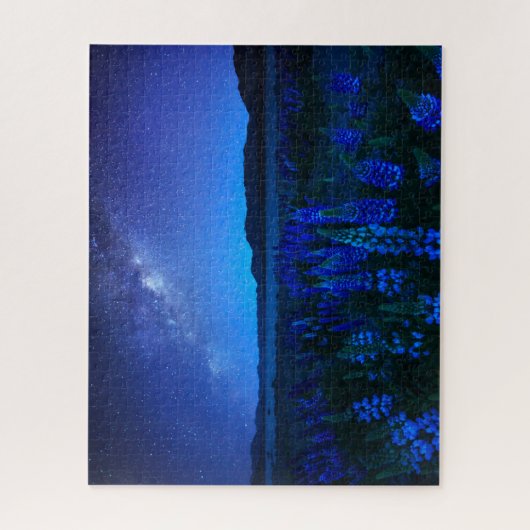 Bloemen | Lupines bloeien bij het Night Lake Tekap Legpuzzel (Verticaal)