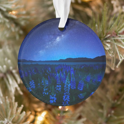 Bloemen | Lupines bloeien bij het Night Lake Tekap Ornament (Boom)