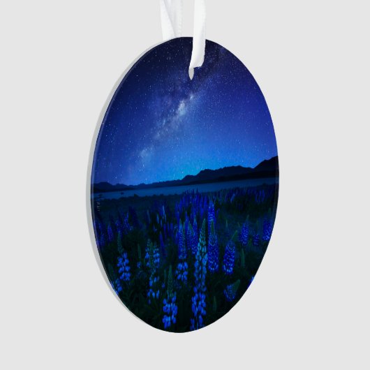 Bloemen | Lupines bloeien bij het Night Lake Tekap Ornament (voorkant)
