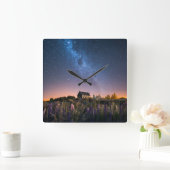 Bloemen | Lupines Blooming Lake Tekapo Nieuw-Zeela Vierkante Klok (Huis)