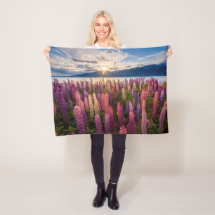 Bloemen   Lupines Nieuw-Zeeland Fleece Deken