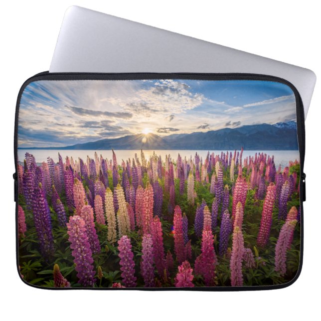Bloemen | Lupines Nieuw-Zeeland Laptop Sleeve (Voorkant)