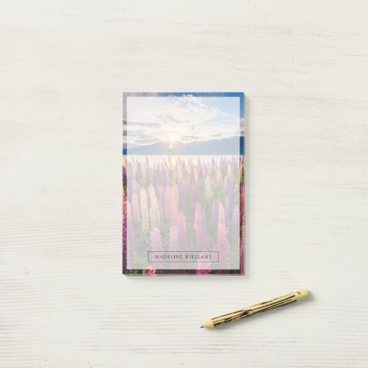 Bloemen | Lupines Nieuw-Zeeland Post-it® Notes (Op bureau)