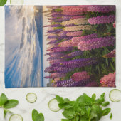 Bloemen | Lupines Nieuw-Zeeland Theedoek (Gevouwen)