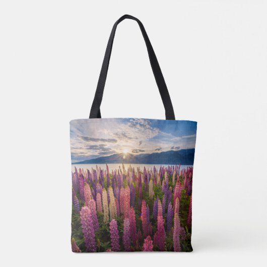 Bloemen | Lupines Nieuw-Zeeland Tote Bag (Achterkant)