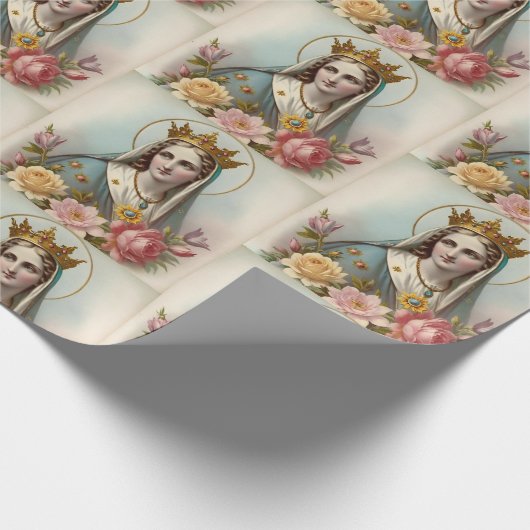 Bloemen Maagd Maria Gift Wrapping Papier (Hoek)