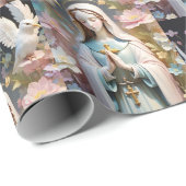  Bloemen Maagd Maria Gift Wrapping Papier (Rol Hoek)