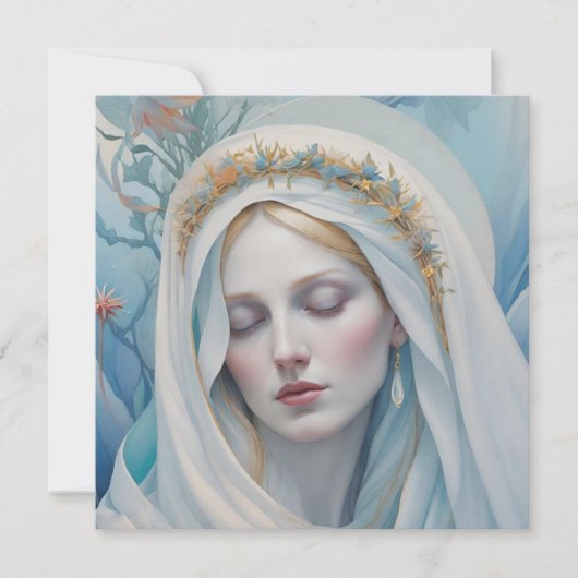  Bloemen Maagd Maria Wenskaart Kaart (Voorkant)