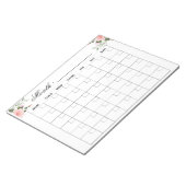 Bloemen - Maandelijkse kalender Planner Notitieblok (Schuin)