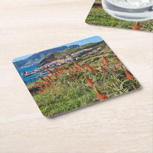 Bloemen | Madeira Kartonnen Onderzetters (Schuin)