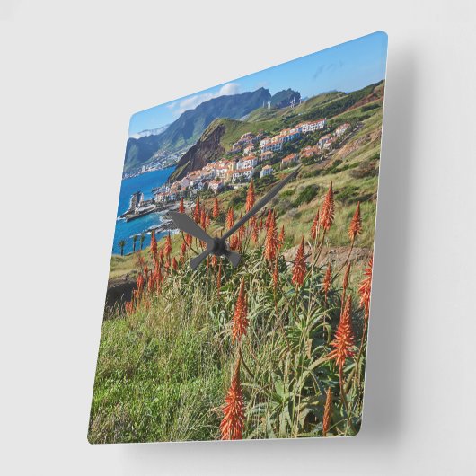 Bloemen | Madeira Vierkante Klok (Hoek)