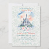Bloemen Magische Prinses Kasteel Uitnodiging (Voorkant)