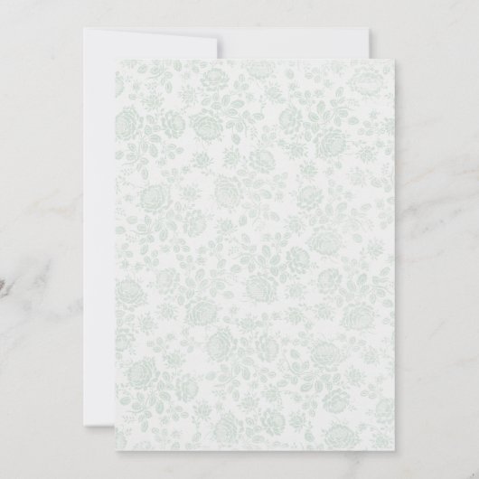 Bloemen Magische Prinses Kasteel Uitnodiging (Achterkant)