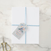 Bloemen Magische Prinses Kasteel Uitnodiging Cadeaulabel (Met Touw)