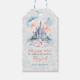 Bloemen Magische Prinses Kasteel Uitnodiging Cadeaulabel